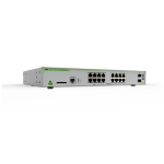 Allied Telesis CentreCOM AT-GS970M/18PS - Switch - L3 - gestito - 16 x 10/100/1000 (PoE+) + 2 x SFP (GBIC mini) uplink - desktop, montabile su rack - PoE+ (247 W)